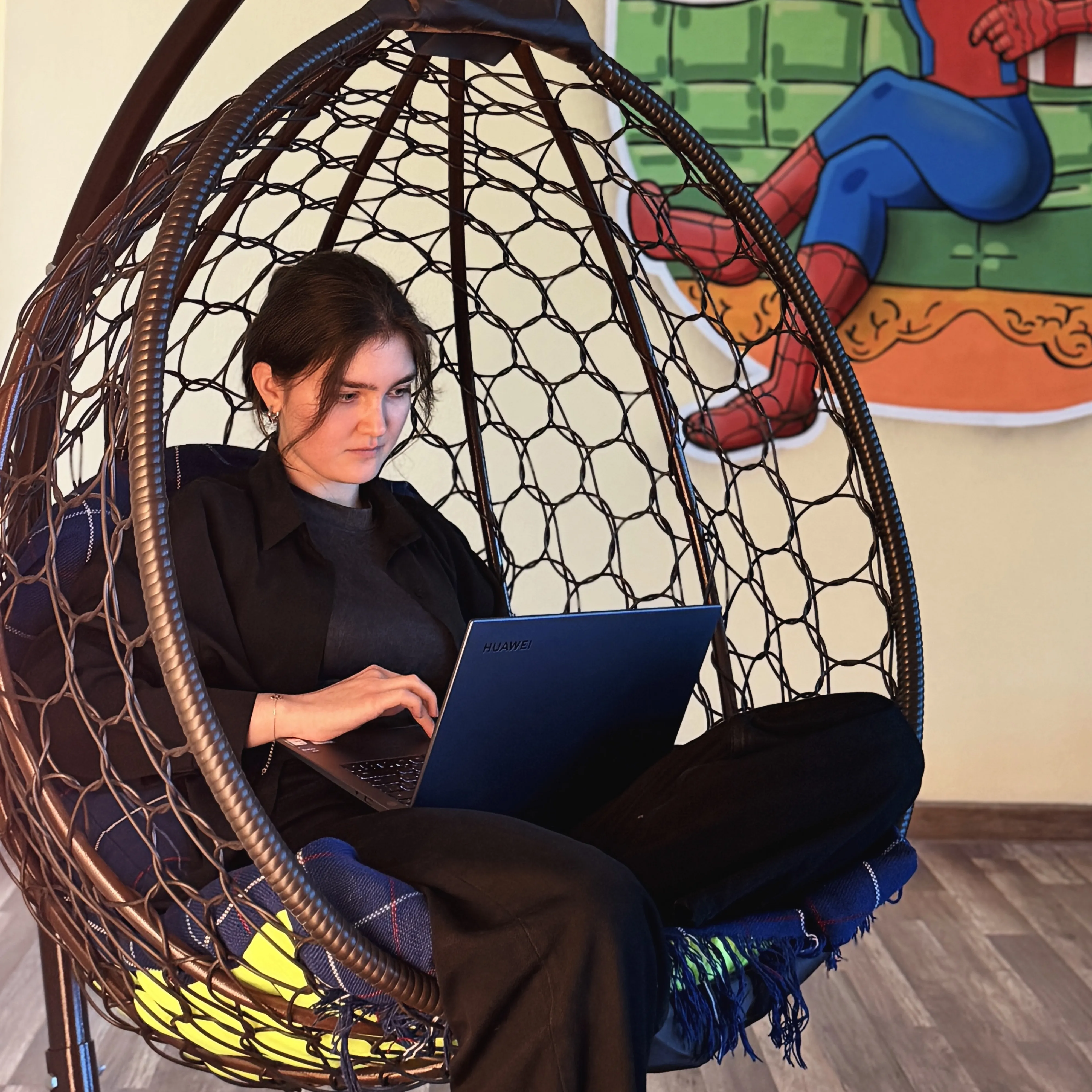 Team member working at a workstation